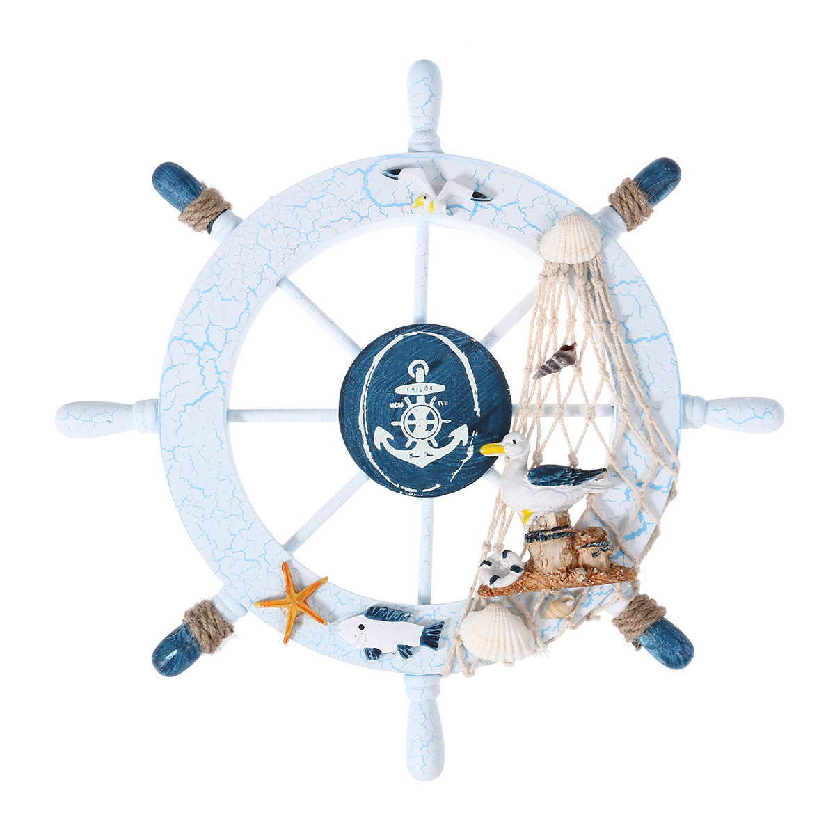 Decoración náutica de pared co - Fishing Boat Steering Wheel reseña y precio